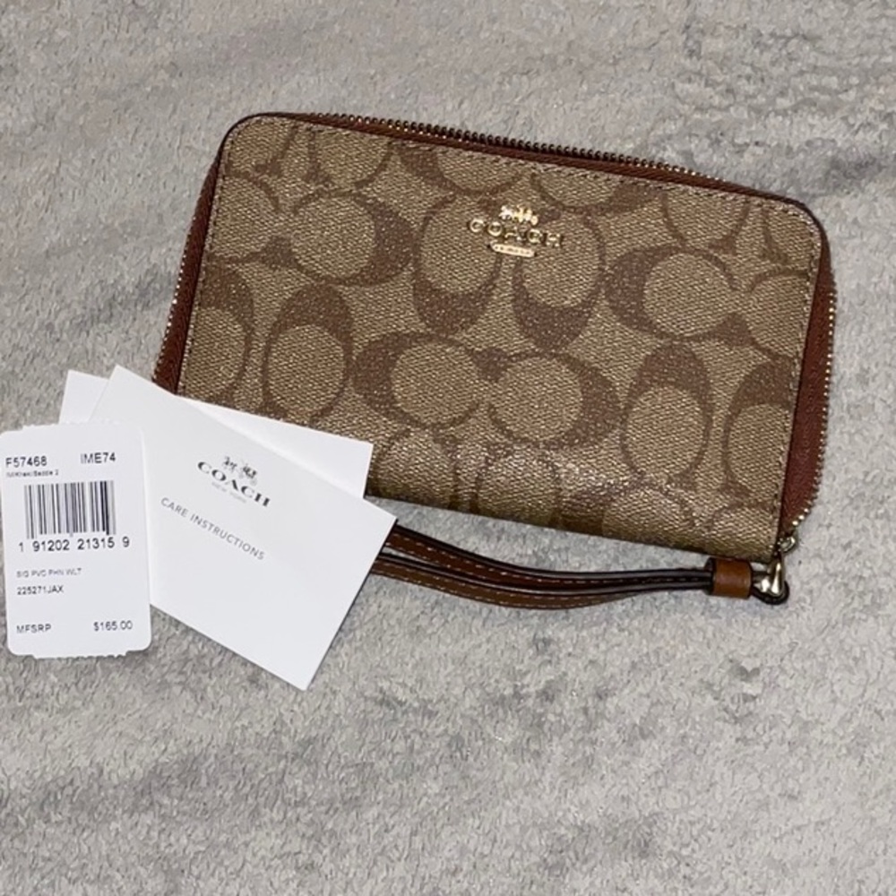 Coach Signature Phone Wallet